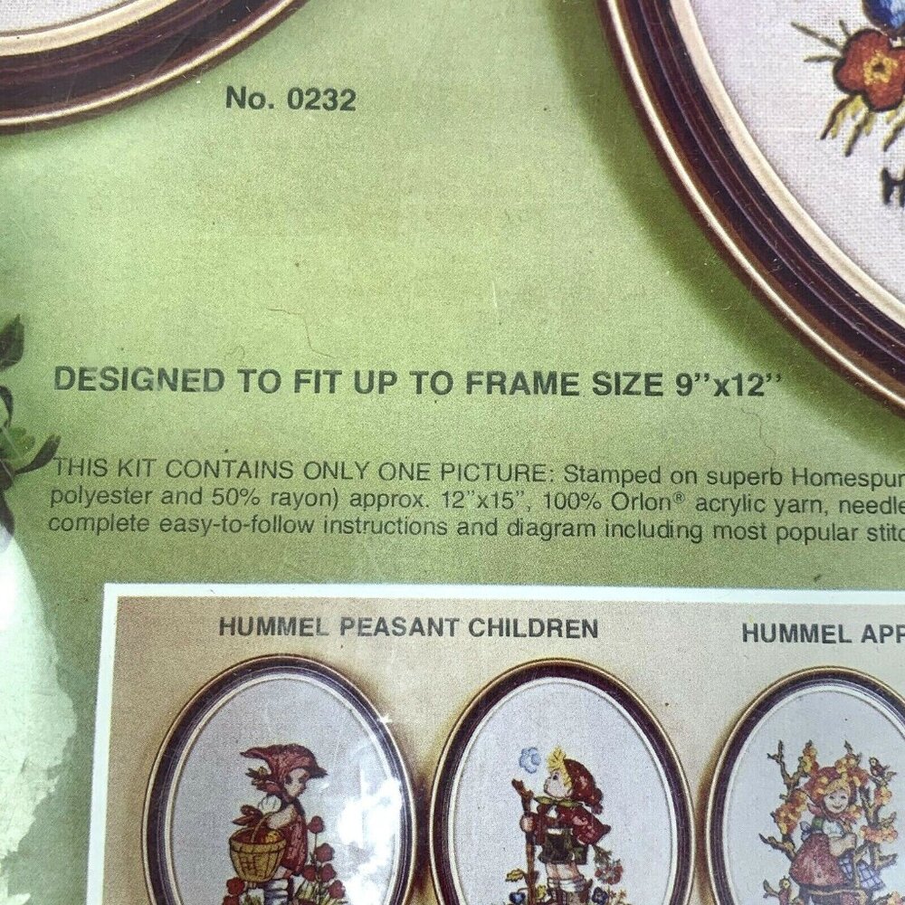 Paragon Hummel Stitchery Kit 0232 Needle Stitch Craft Vintage 1975 Peasant Child - Picture 5 of 5